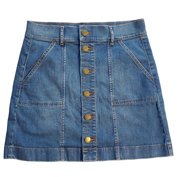 Ann Taylor Blue Denim Skirt - Picture 5 of 7
